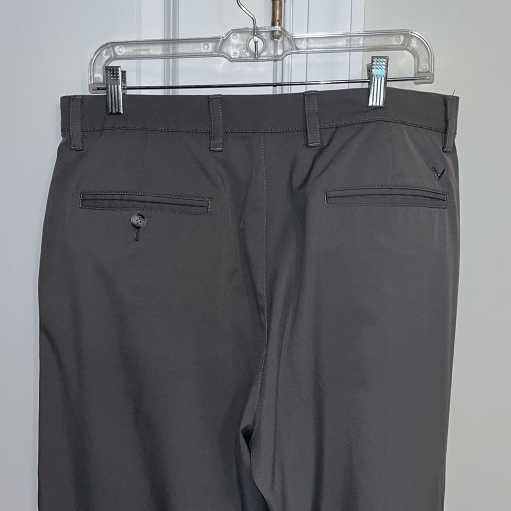 Gray Flat Front Callaway Polyester Performance Po… - image 4